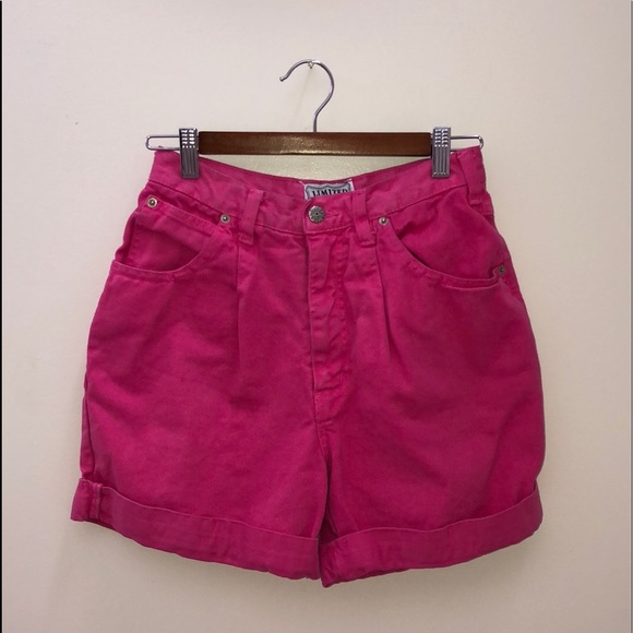 Vintage High Rise Pink Jean Shorts - Picture 1 of 10